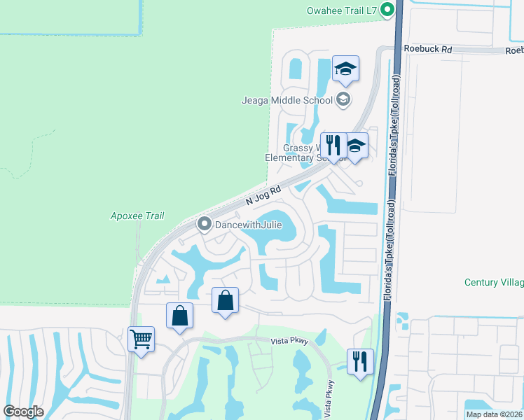 map of restaurants, bars, coffee shops, grocery stores, and more near 3386 Turtle Cove in Royal Palm Beach
