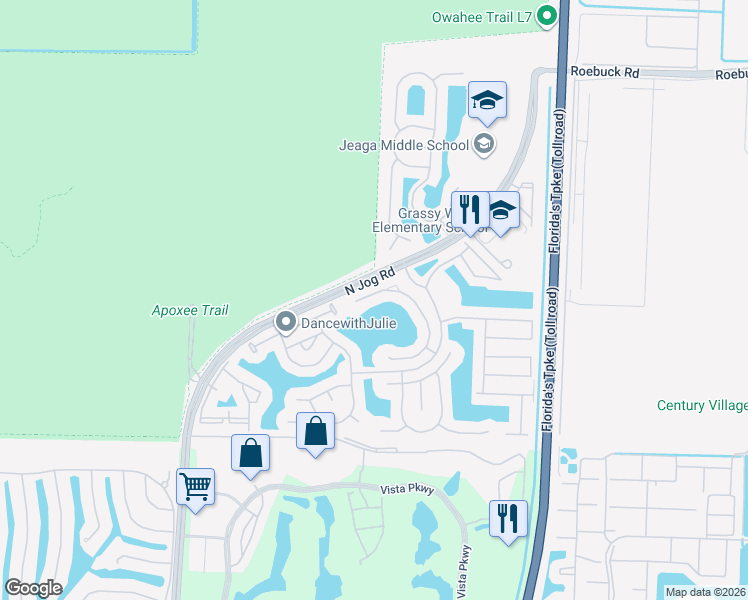 map of restaurants, bars, coffee shops, grocery stores, and more near 3362 Turtle Cove in West Palm Beach