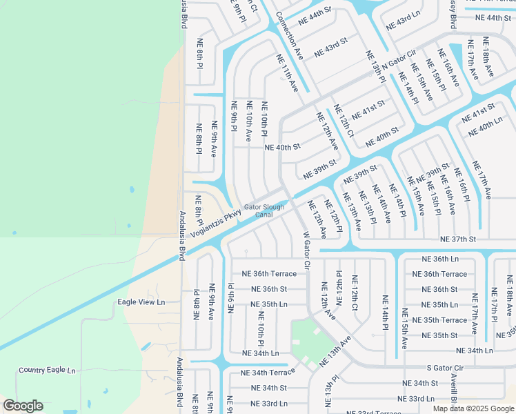 map of restaurants, bars, coffee shops, grocery stores, and more near 912 Northeast 39th Street in Cape Coral