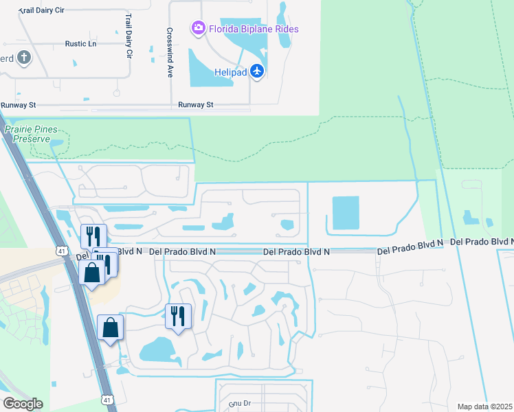 map of restaurants, bars, coffee shops, grocery stores, and more near 3778 Cypress Run Road in North Fort Myers