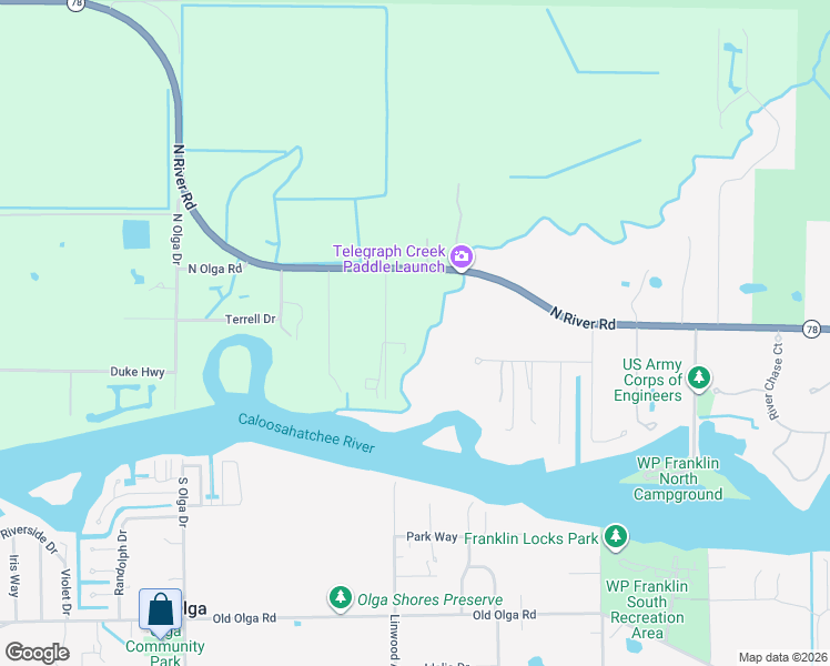 map of restaurants, bars, coffee shops, grocery stores, and more near 18220 Elmwood Drive in Alva