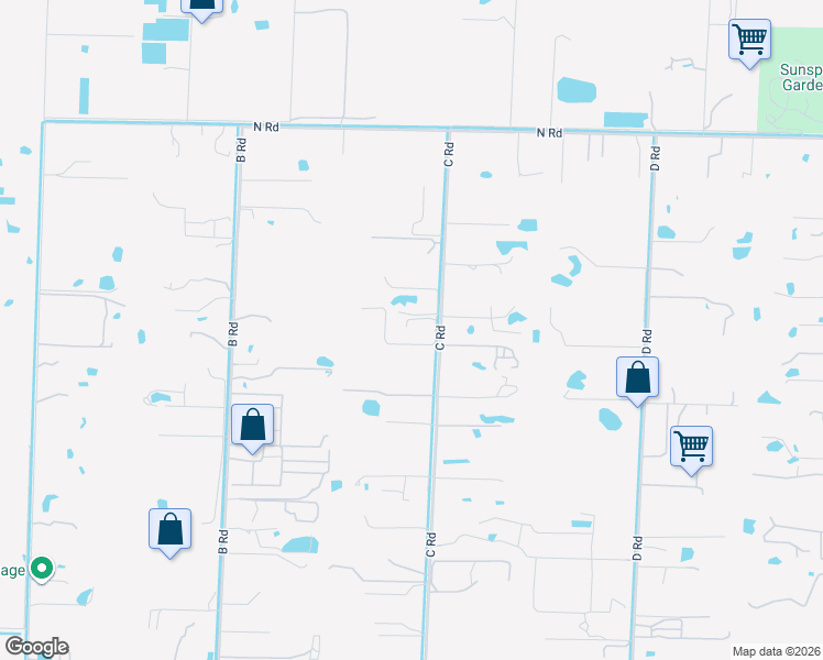 map of restaurants, bars, coffee shops, grocery stores, and more near 3369-3425 C Rd in Loxahatchee Groves