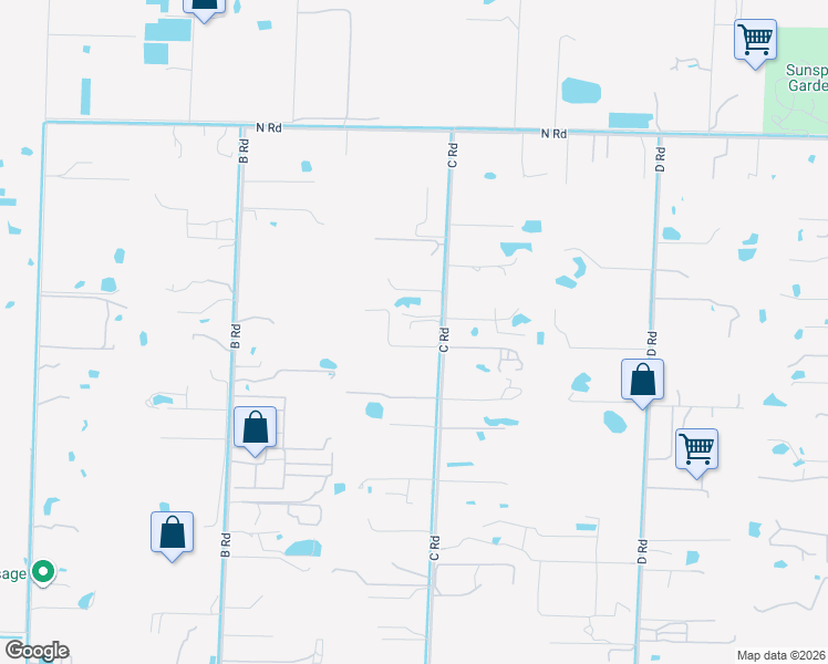 map of restaurants, bars, coffee shops, grocery stores, and more near 3369-3425 C Rd in Loxahatchee Groves