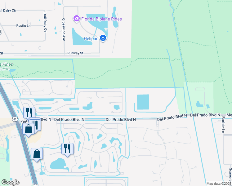 map of restaurants, bars, coffee shops, grocery stores, and more near 3938 Cypress Run Road in North Fort Myers