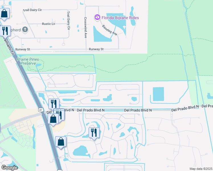 map of restaurants, bars, coffee shops, grocery stores, and more near 3601-3799 Chipshot Court in North Fort Myers