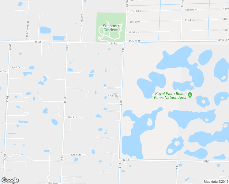 map of restaurants, bars, coffee shops, grocery stores, and more near 3571 E Road in Loxahatchee