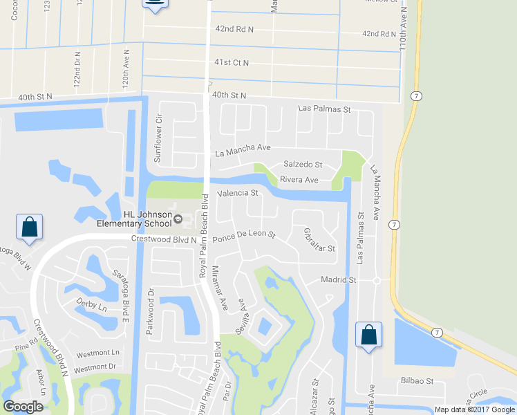 map of restaurants, bars, coffee shops, grocery stores, and more near 151 Valencia Street in Royal Palm Beach