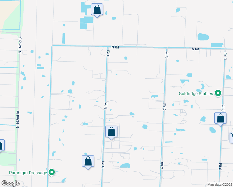 map of restaurants, bars, coffee shops, grocery stores, and more near 3570 B Road in Loxahatchee