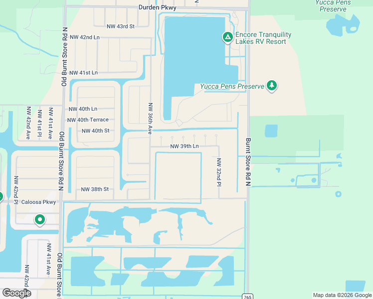 map of restaurants, bars, coffee shops, grocery stores, and more near 3402 Northwest 39th Lane in Cape Coral