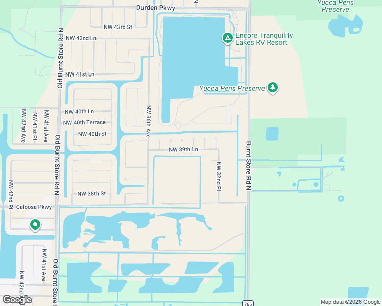 map of restaurants, bars, coffee shops, grocery stores, and more near 3402 Northwest 39th Lane in Cape Coral