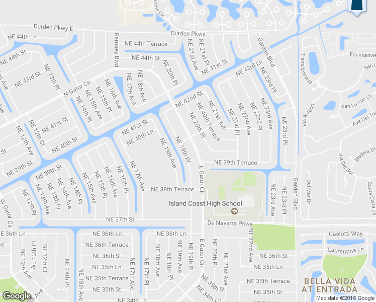 map of restaurants, bars, coffee shops, grocery stores, and more near 4001 Northeast 19th Place in Cape Coral