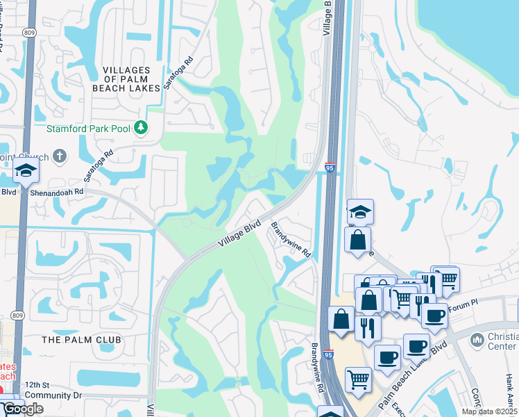 map of restaurants, bars, coffee shops, grocery stores, and more near 2184 Regents Boulevard in West Palm Beach