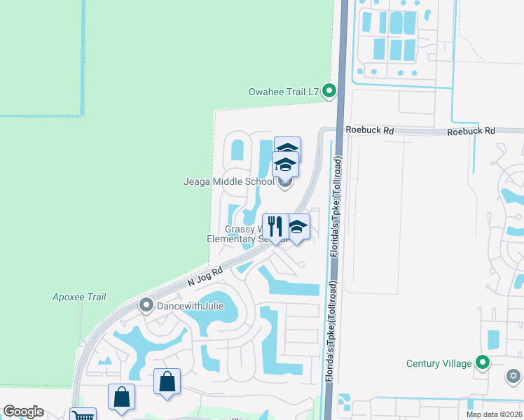 map of restaurants, bars, coffee shops, grocery stores, and more near 3626 Hamilton Key in Royal Palm Beach