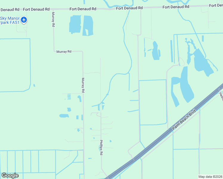 map of restaurants, bars, coffee shops, grocery stores, and more near 2045 Phillips Road in Fort Denaud