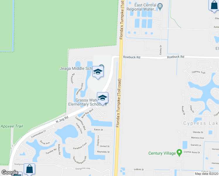 map of restaurants, bars, coffee shops, grocery stores, and more near 3810 North Jog Road in West Palm Beach