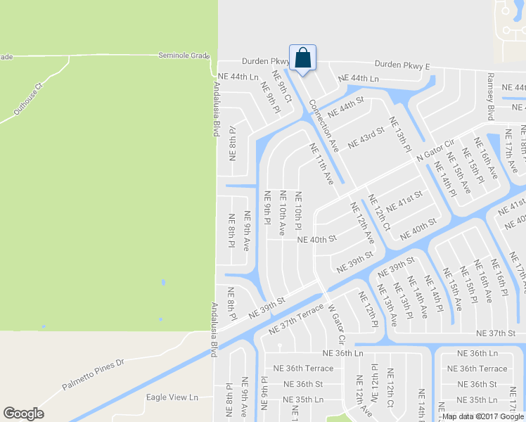 map of restaurants, bars, coffee shops, grocery stores, and more near 4026 Northeast 9th Place in Cape Coral