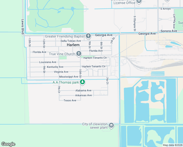 map of restaurants, bars, coffee shops, grocery stores, and more near 946 Virginia Avenue in Clewiston