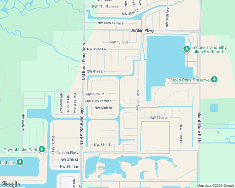 map of restaurants, bars, coffee shops, grocery stores, and more near 4022 Northwest 37th Avenue in Cape Coral