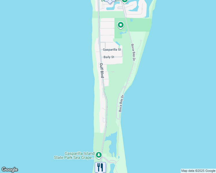 map of restaurants, bars, coffee shops, grocery stores, and more near 405 Luke Street in Boca Grande