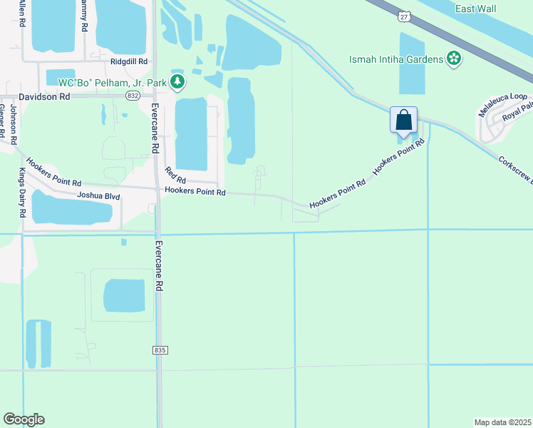 map of restaurants, bars, coffee shops, grocery stores, and more near 1495 Art Lawrence Road in Clewiston