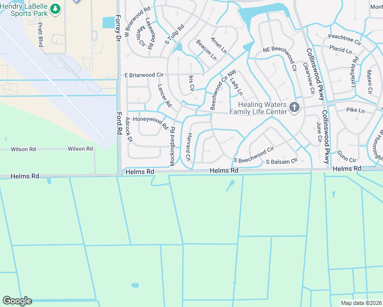 map of restaurants, bars, coffee shops, grocery stores, and more near 3030 Harvard Circle in LaBelle