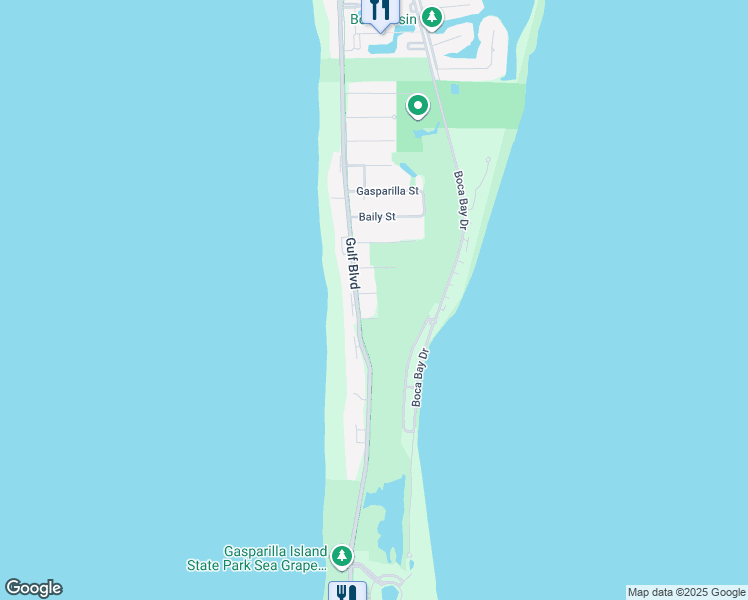 map of restaurants, bars, coffee shops, grocery stores, and more near 414 Kidd Street in Boca Grande