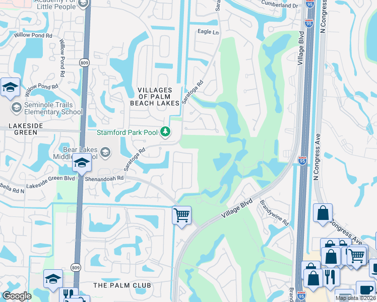 map of restaurants, bars, coffee shops, grocery stores, and more near 2122 Chagall Circle in West Palm Beach