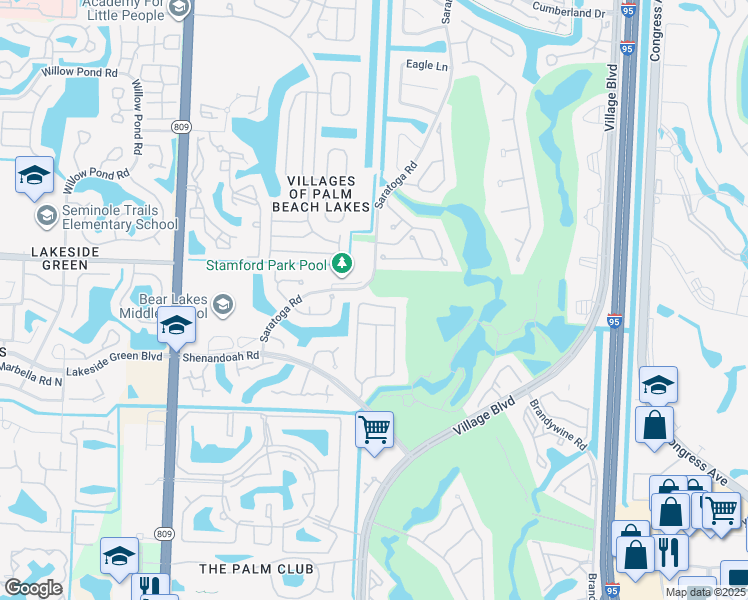 map of restaurants, bars, coffee shops, grocery stores, and more near 2122 Chagall Circle in West Palm Beach