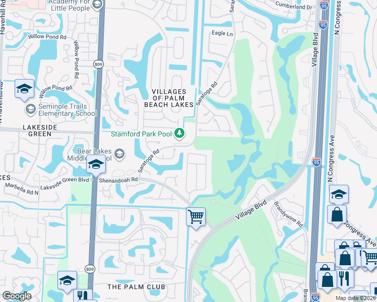 map of restaurants, bars, coffee shops, grocery stores, and more near 2122 Chagall Circle in West Palm Beach