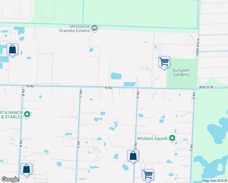 map of restaurants, bars, coffee shops, grocery stores, and more near 3924 North 147 Avenue in Loxahatchee