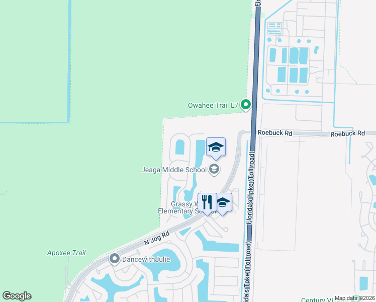 map of restaurants, bars, coffee shops, grocery stores, and more near 3887 Hamilton Key in Royal Palm Beach