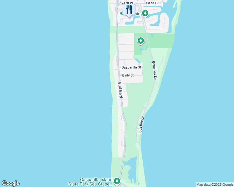 map of restaurants, bars, coffee shops, grocery stores, and more near 420 Gulf Boulevard in Boca Grande
