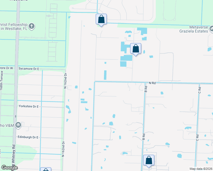 map of restaurants, bars, coffee shops, grocery stores, and more near 15701 40th Street North in Loxahatchee Groves