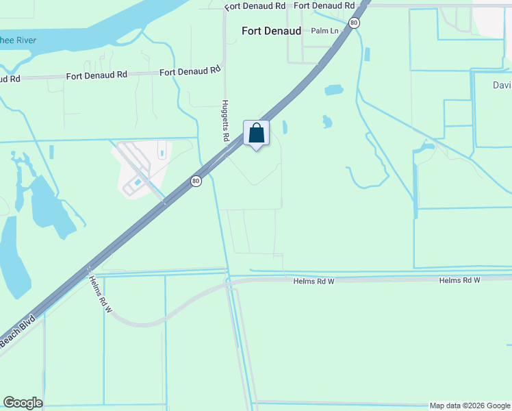 map of restaurants, bars, coffee shops, grocery stores, and more near 1799 West Hickpochee Avenue in LaBelle