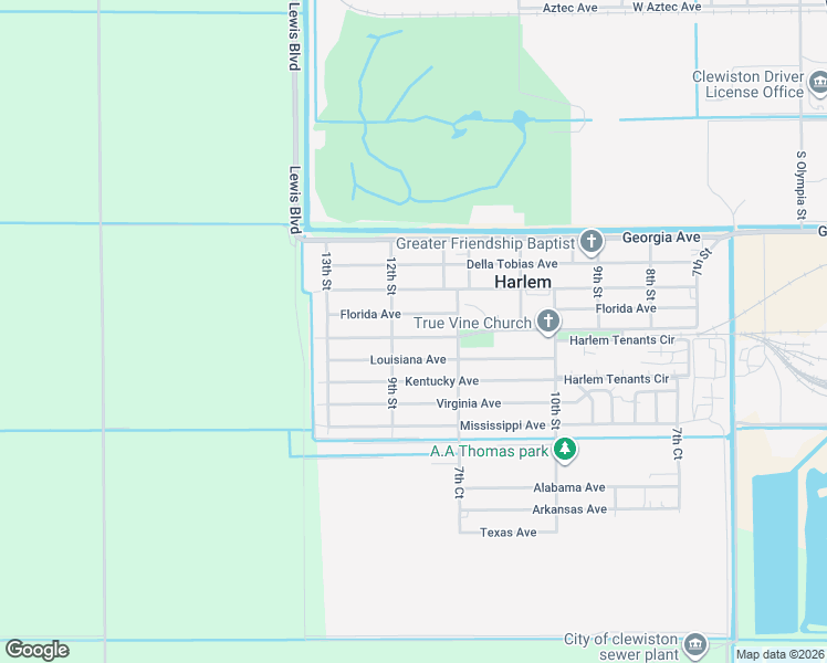 map of restaurants, bars, coffee shops, grocery stores, and more near 1129 Carolina Avenue in Clewiston