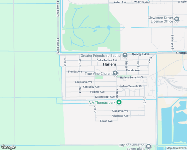 map of restaurants, bars, coffee shops, grocery stores, and more near 1101 Carolina Avenue in Clewiston