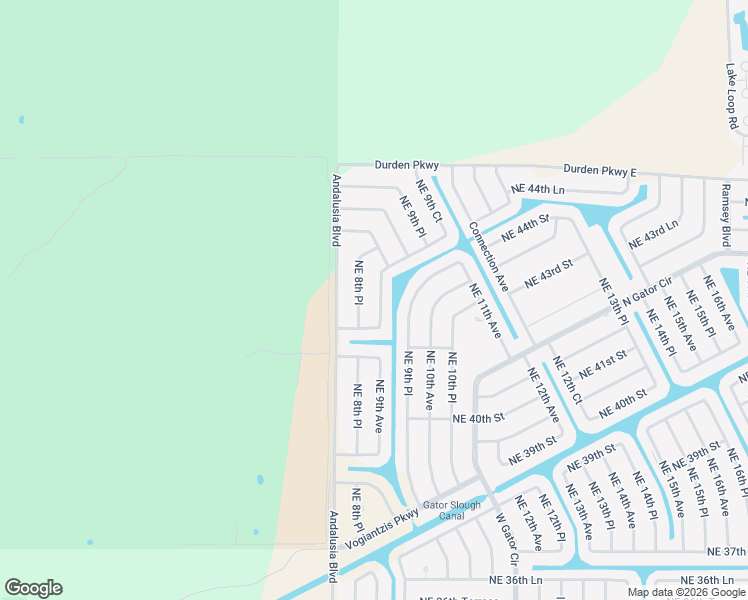 map of restaurants, bars, coffee shops, grocery stores, and more near 4136 Northeast 9th Avenue in Cape Coral