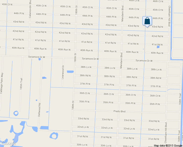 map of restaurants, bars, coffee shops, grocery stores, and more near 17843 38th Road North in Loxahatchee