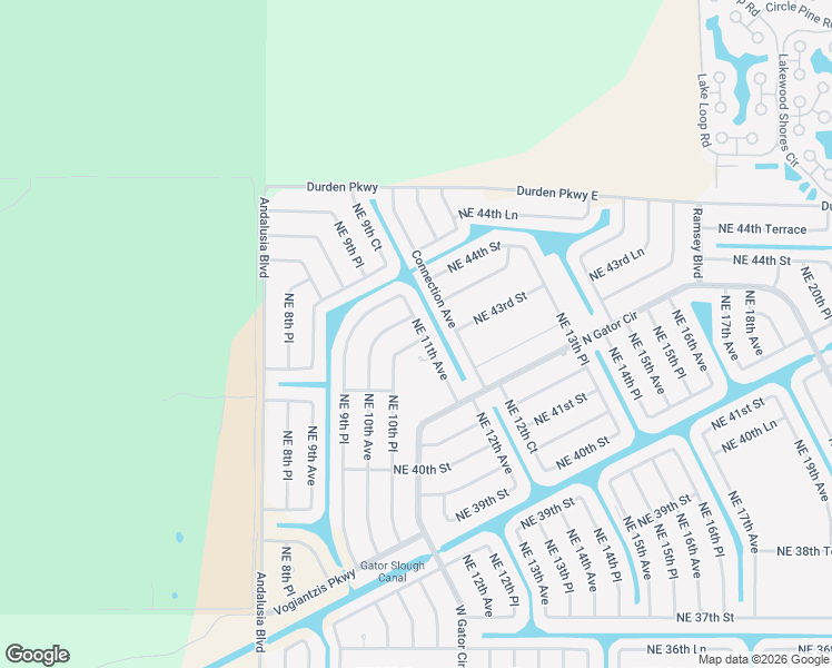 map of restaurants, bars, coffee shops, grocery stores, and more near 4140 Northeast 10th Place in Cape Coral