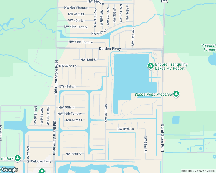 map of restaurants, bars, coffee shops, grocery stores, and more near 4117 Northwest 36th Avenue in Cape Coral