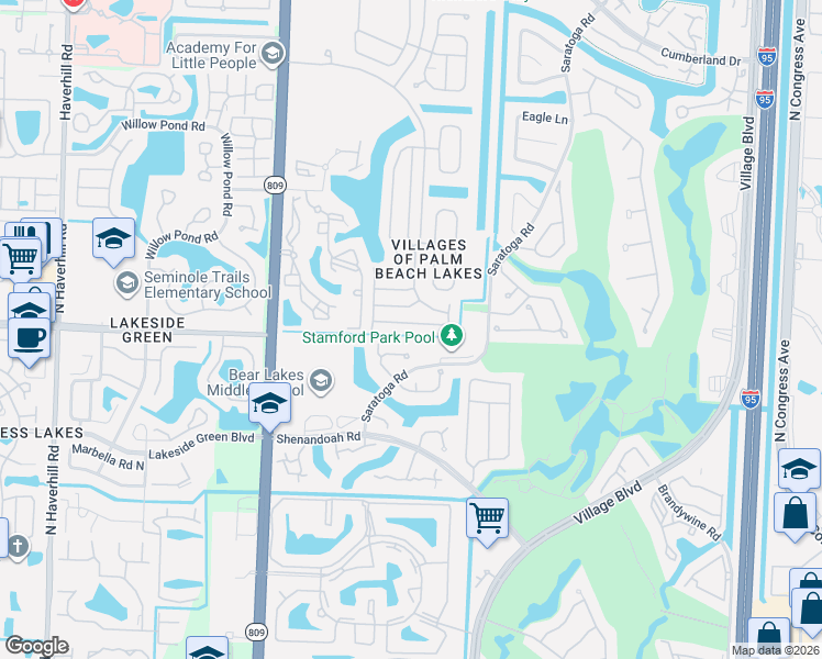 map of restaurants, bars, coffee shops, grocery stores, and more near 4098 Lake Tahoe Circle in West Palm Beach