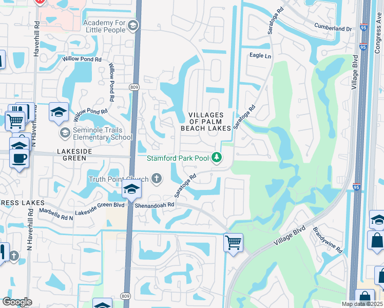 map of restaurants, bars, coffee shops, grocery stores, and more near 4078 Lake Tahoe Circle in West Palm Beach