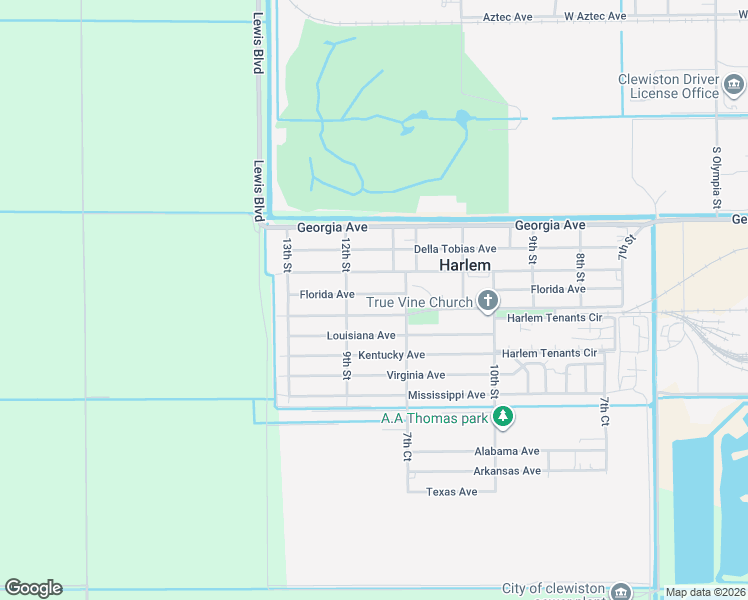 map of restaurants, bars, coffee shops, grocery stores, and more near 1129 Carolina Avenue in Clewiston