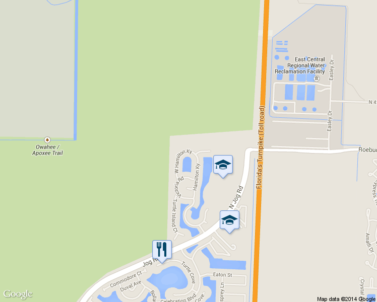 map of restaurants, bars, coffee shops, grocery stores, and more near 3921 Hamilton Key in West Palm Beach