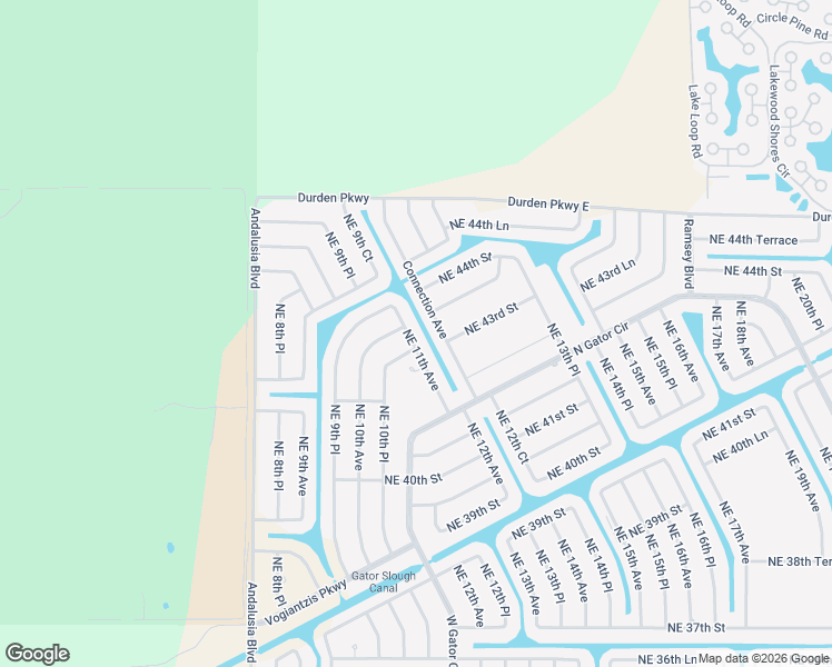 map of restaurants, bars, coffee shops, grocery stores, and more near 4140 Northeast 10th Place in Cape Coral