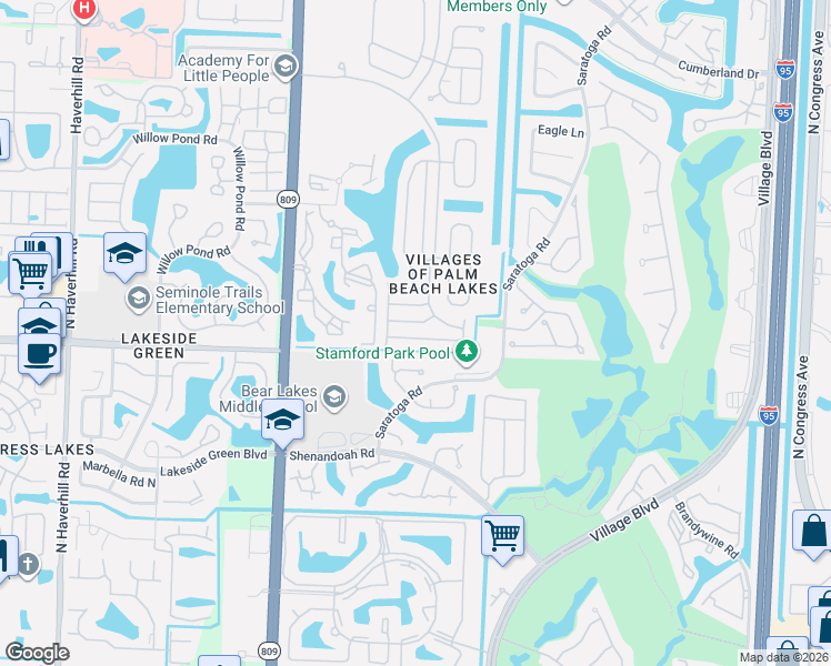 map of restaurants, bars, coffee shops, grocery stores, and more near 4083 Lake Tahoe Circle in West Palm Beach