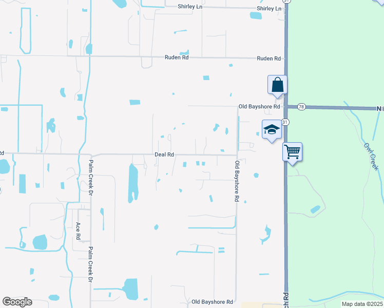 map of restaurants, bars, coffee shops, grocery stores, and more near 11541 Deal Road in North Fort Myers