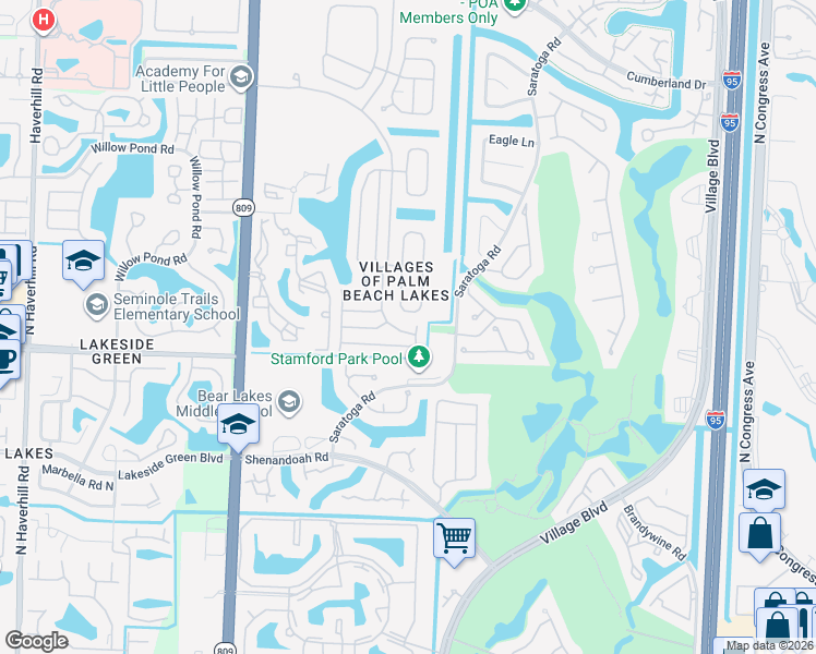 map of restaurants, bars, coffee shops, grocery stores, and more near 4232 Lake Tahoe Circle in West Palm Beach