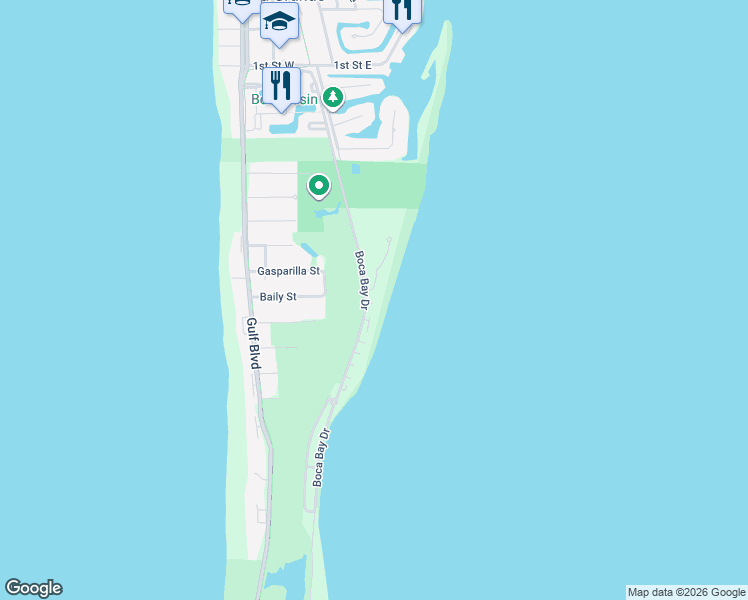 map of restaurants, bars, coffee shops, grocery stores, and more near 359 Pilot Point Lane in Boca Grande