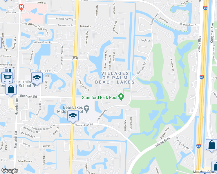 map of restaurants, bars, coffee shops, grocery stores, and more near 4108 Meade Way in West Palm Beach